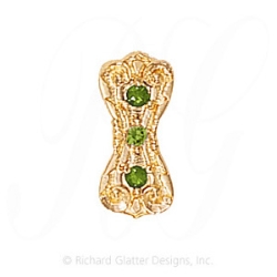 GS435 PD - 14 Karat Gold Peridot Slide 